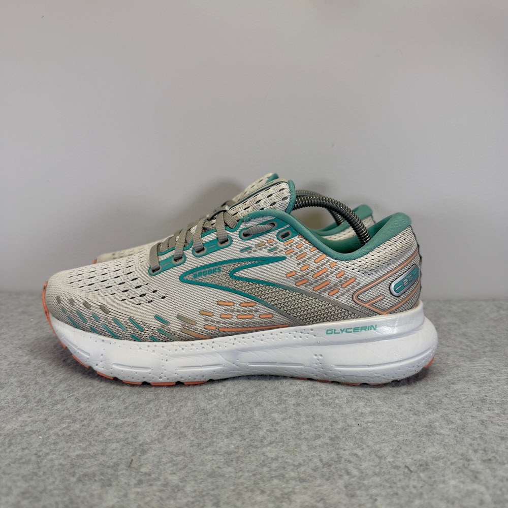 Brooks Glycerin 20 Womens Shoes Size 8 Grey Blue Running Sneakers 1203691B061